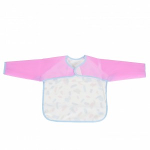 Moni Σαλιάρα Σιλικόνης με μανίκι Holdy pink (3800146271534)