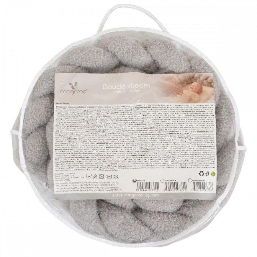 Cangaroo Πάντα Πλεξούδα Boucle dream Γκρί (3800146273712) Cangaroo Πάντα Πλεξούδα Boucle dream Γκρί (3800146273712)