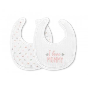 Lorelli Σαλιάρα Βρεφική Σετ 2τμχ. Velcro Girl Pink (3800166115399)