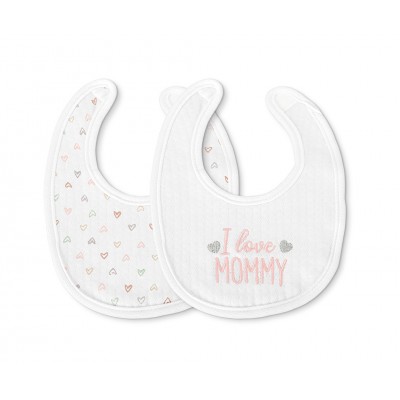 Lorelli Σαλιάρα Βρεφική Σετ 2τμχ. Velcro Girl Pink (3800166115399)