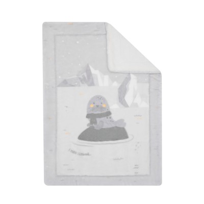 Kikka Boo Κουβέρτα Κούνιας Super soft sherpa 110x140 cm Seally me (31103020156)