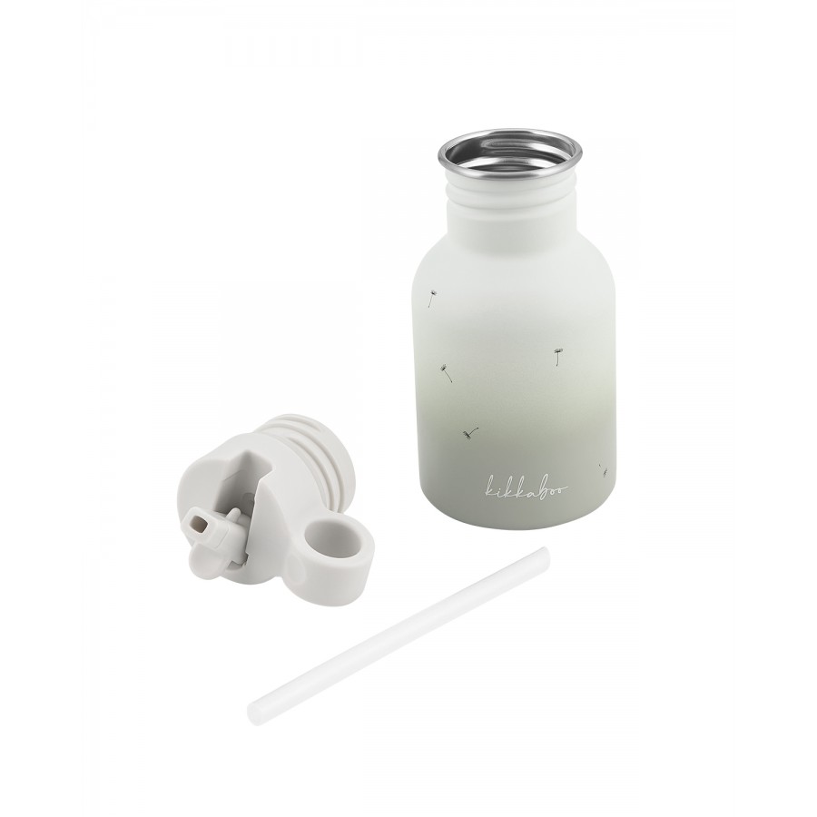 Kikka Boo Παιδικό Ανοξείδωτο Ποτηράκι με Χερούλι και Καλαμάκι Flora Sand 350ml  (31302030100)