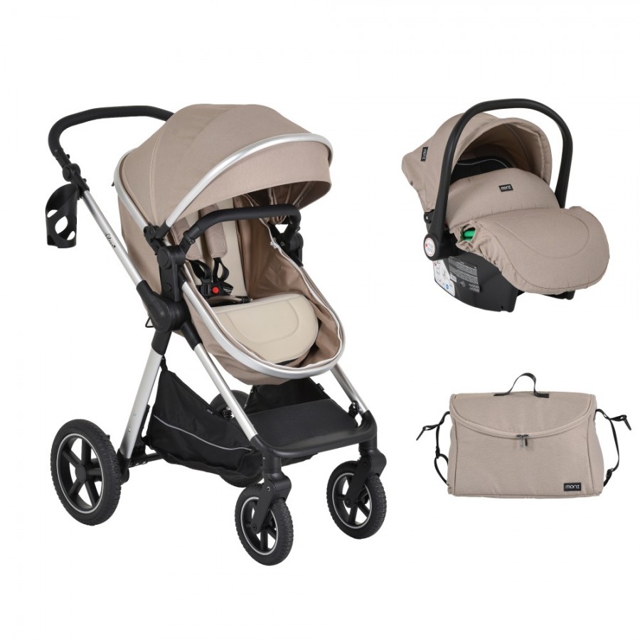 Cangaroo Καρότσι 3in1 Alina Seed Pearl (3801005100033)