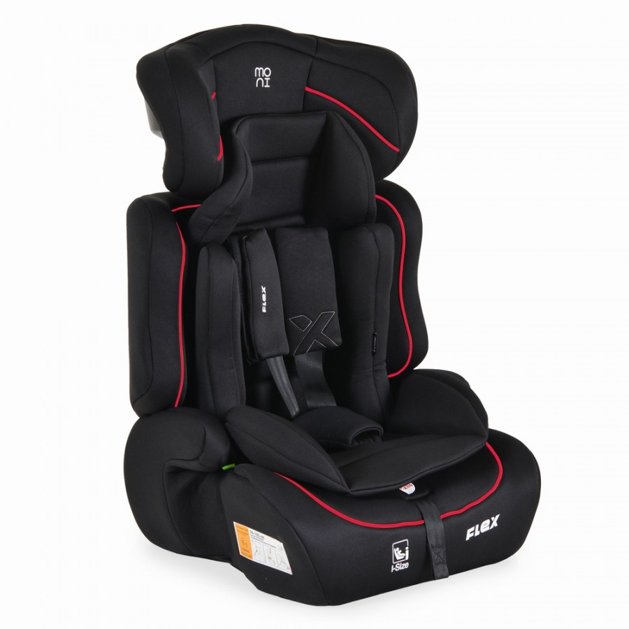 Moni Κάθισμα Αυτοκινήτου Flex 76-150cm Black with red line (3801005153602)