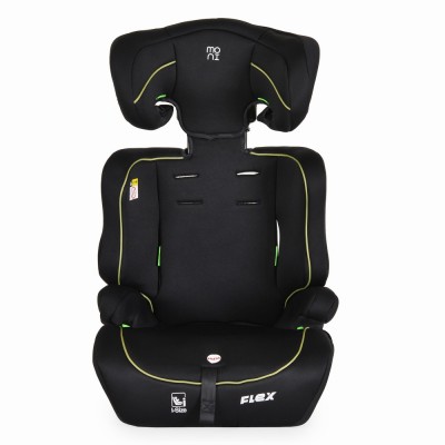 Moni Κάθισμα Αυτοκινήτου Flex 76-150cm Black with green line (3801005153626)