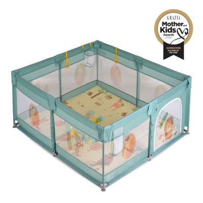 Moni Πάρκο για μωρά τετράγωνο GameZone 120x120 με χαλάκι xpe & 60 μπαλάκια Mint (3801005210442)