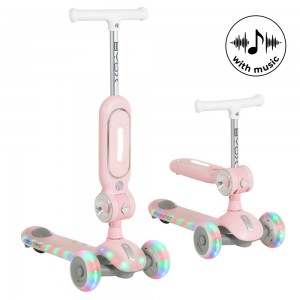 Byox Scooter StreetPro με Φωτιζόμενες Ρόδες & Ηχητικές λειτουργίες Pink (3801005300266)