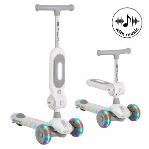 Byox Scooter StreetPro με Φωτιζόμενες Ρόδες & Ηχητικές λειτουργίες Grey (3801005300273)