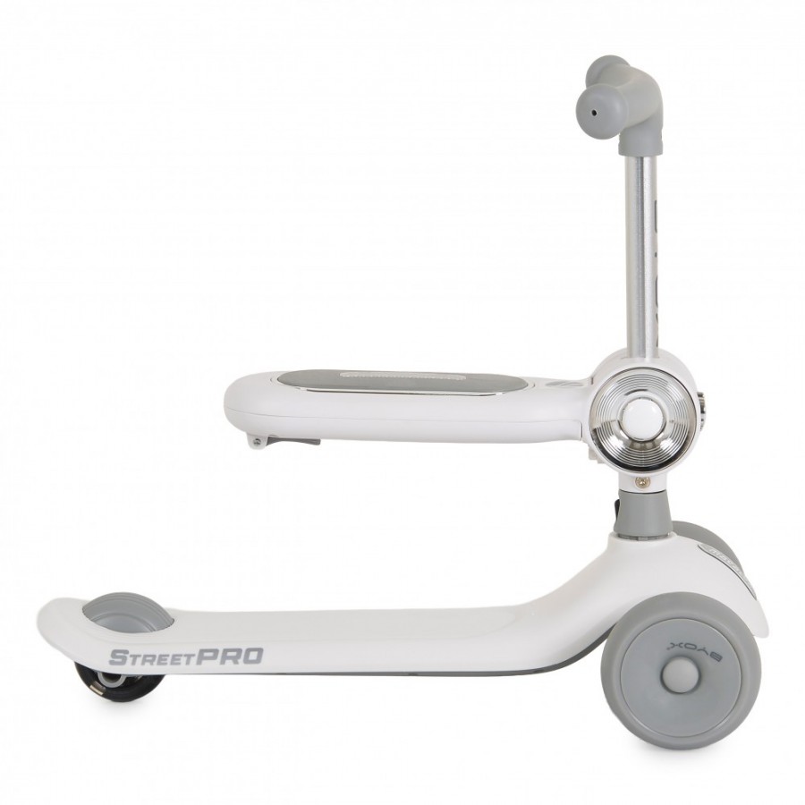 Byox Scooter StreetPro με Φωτιζόμενες Ρόδες & Ηχητικές λειτουργίες Grey (3801005300273)
