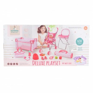 Moni Toys Κούκλα Μωρό 36εκ με Αξεσουάρ Pink 88869 (3801005601752)