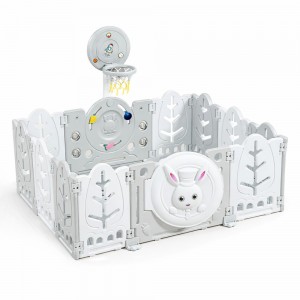 Moni αναδιπλούμενος Φράχτης 160/115 με 50 χρωματισ΄τά μπαλάκια The White Rabbit (3801005602698)