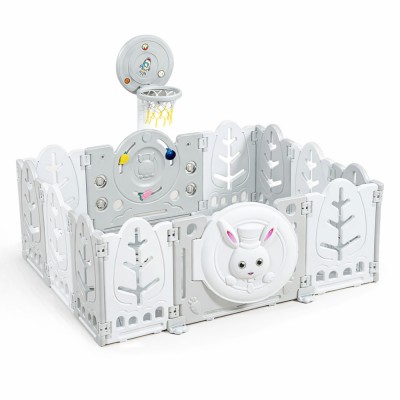 Moni αναδιπλούμενος Φράχτης 160/115 με 50 χρωματισ΄τά μπαλάκια The White Rabbit (3801005602698)