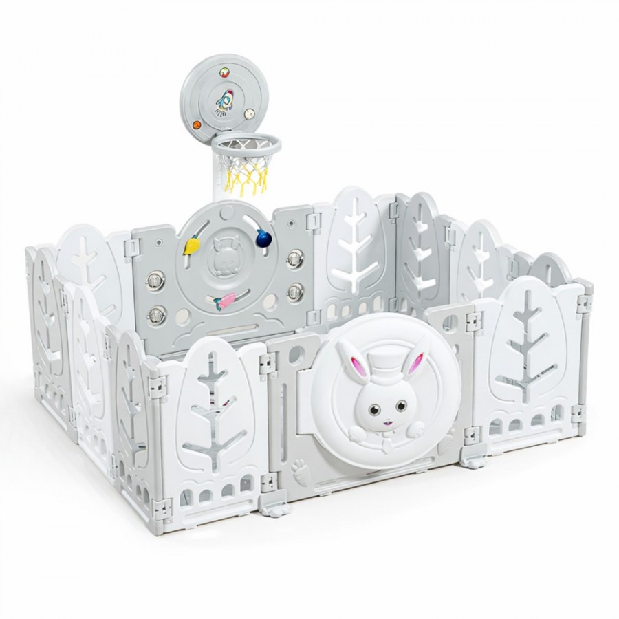 Moni αναδιπλούμενος Φράχτης 160/115 με 50 χρωματισ΄τά μπαλάκια The White Rabbit (3801005602698)