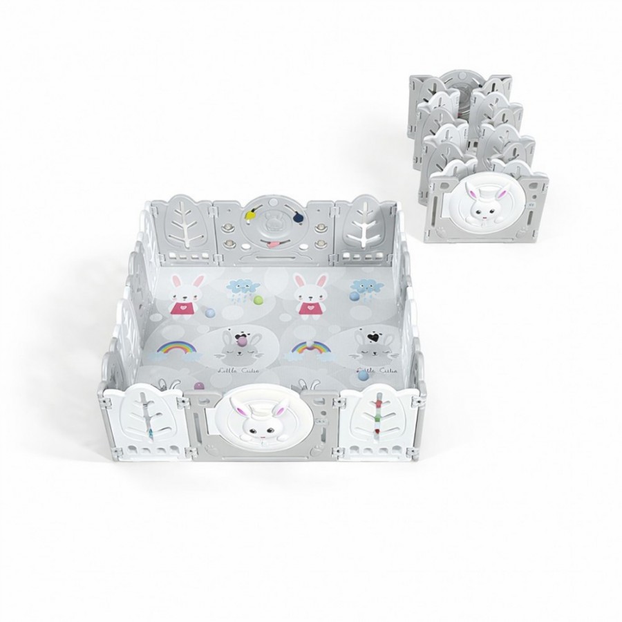 Moni αναδιπλούμενος Φράχτης 160/115 με 50 χρωματισ΄τά μπαλάκια The White Rabbit (3801005602698)