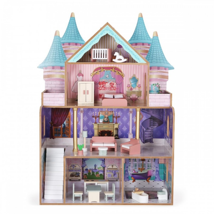 Moni Ξύλινο Κουκλόσπιτο The Castle 8306 (3801005603213) Moni Ξύλινο Κουκλόσπιτο The Castle 8306 (3801005603213)