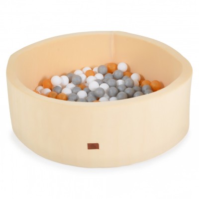 Moni Toys Πισίνα Μαλακή Με 200 Μπαλάκια 5.5cm Beige (3801005603305)