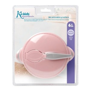 Kiokids Μπολάκι με Κουταλάκι και Βεντούζα 300ml. Ροζ 6+Μ (3910) Kiokids Μπολάκι με Κουταλάκι και Βεντούζα 300ml. Ροζ 6+Μ (3910)