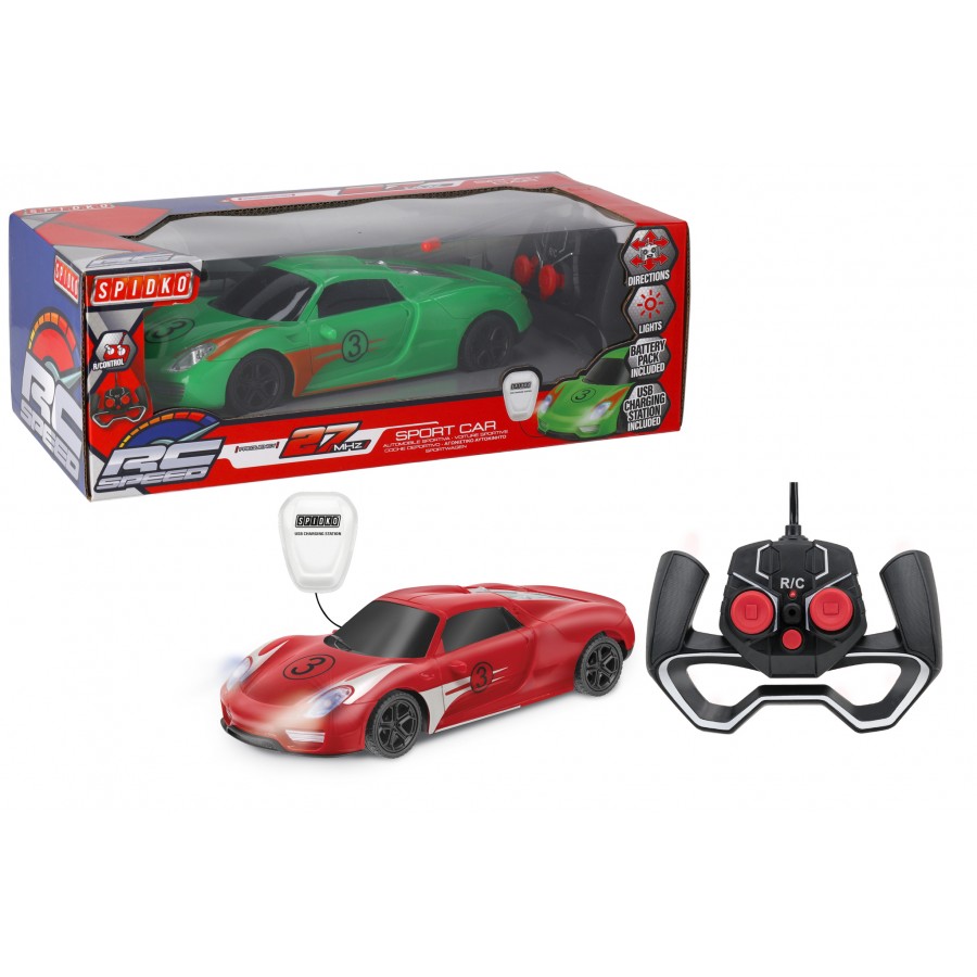 Spidko  Αυτοκίνητο Τηλεκατευθυνόμενο σπορ αυτοκίνητο 27MHZ 7F με μπαταρία και φορτιστή (428862)