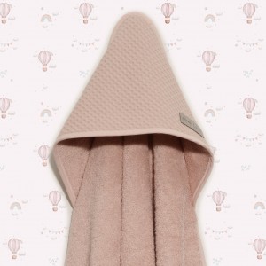 Baby Oliver Μπουρνούζι κάπα 75×75 100% βαμβάκι 450 γρμ/τμ Des.452 Πικέ Ροζ (46-6730/452)