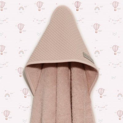 Baby Oliver Μπουρνούζι κάπα 75×75 100% βαμβάκι 450 γρμ/τμ Des.452 Πικέ Ροζ (46-6730/452)