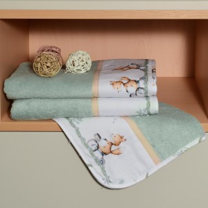 Oliver Baby Σετ πετσέτες 2 τεμ 100% βαμβάκι 450 γρμ/τμ 30×50 & 70×120 Design 423 (46-6760/423)