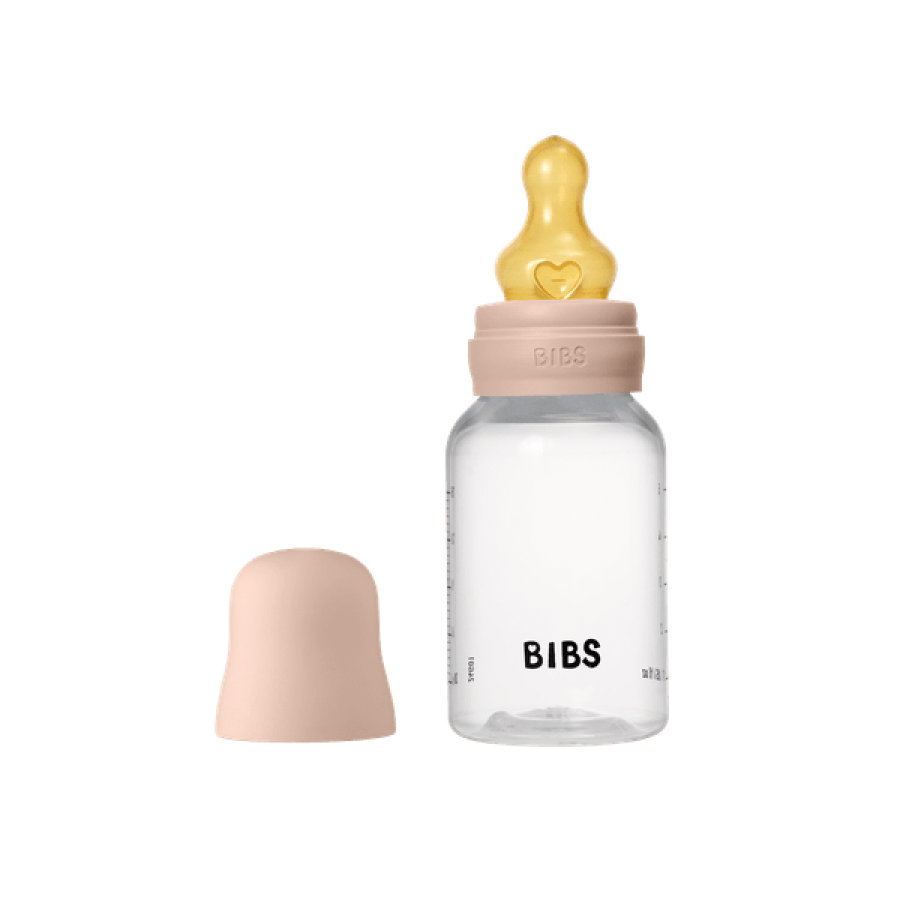 Bibs Πλαστικό μπιμπερό 150ml Στρογγυλή Θηλή Αργής Ροής Latex Blush (5016244)