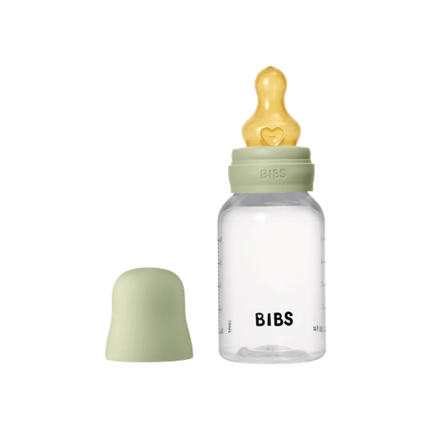 Bibs Πλαστικό μπιμπερό 150ml Στρογγυλή Θηλή Αργής Ροής Latex Sage (5016250)