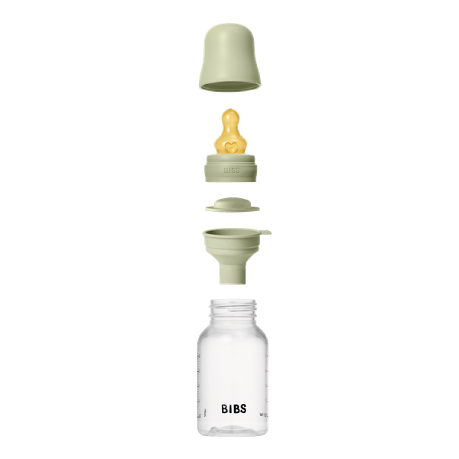 Bibs Πλαστικό μπιμπερό 150ml Στρογγυλή Θηλή Αργής Ροής Latex Sage (5016250)
