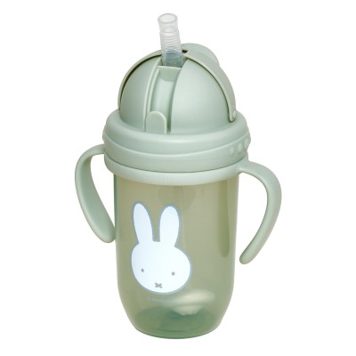 Παγούρι με Χερούλια και Καλαμάκι 260ml Miffy Green (69-24692)