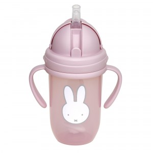 Παγούρι με Χερούλια και Καλαμάκι 260ml Miffy Pink (69-24695)