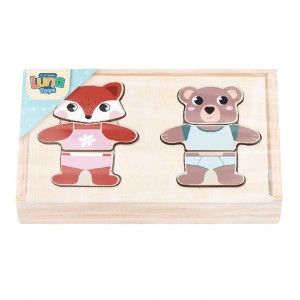 Luna Toys Παζλ Ξύλινο Σετ Ντυσίματος (000622456)