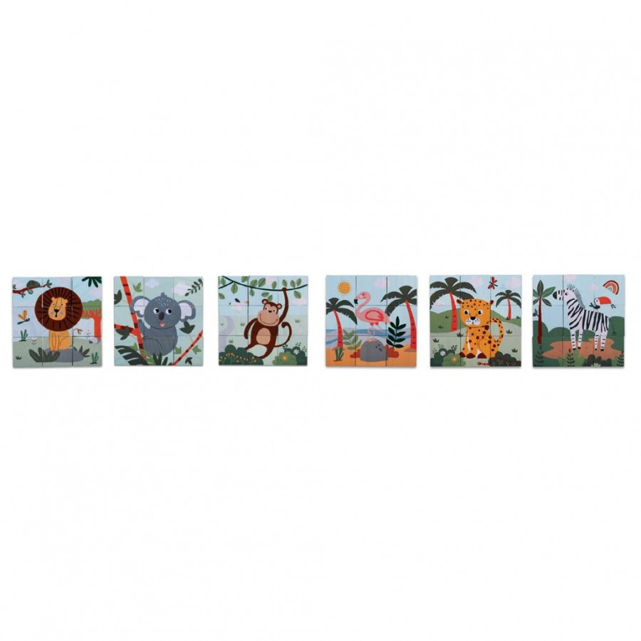 Luna Toys Παζλ Ξύλινο, Κύβοι με Ζωάκια 6 Σε 1 (000622864) Luna Toys Παζλ Ξύλινο, Κύβοι με Ζωάκια 6 Σε 1 (000622864)