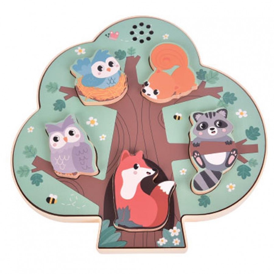 Luna Toys Παζλ Ξύλινο με Ήxο Ζώα Δάσους 5τμx. (000623048) Luna Toys Παζλ Ξύλινο με Ήxο Ζώα Δάσους 5τμx. (000623048)