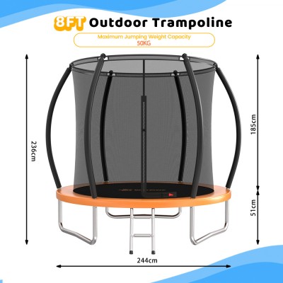 Bebestars Τραμπολίνο με Δίχτυ 8FT 245cm (647-171) Bebestars Τραμπολίνο με Δίχτυ 8FT 245cm (647-171)