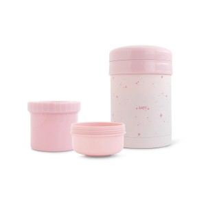 Saro Θερμός Φαγητού με δοχεία Stars Ροζ 700ml (52398) Saro Θερμός Φαγητού με δοχεία Stars Ροζ 700ml (52398)
