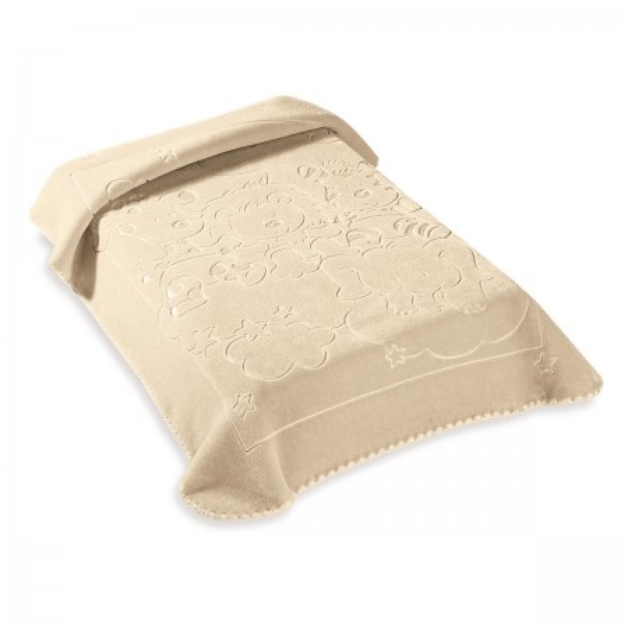 Bunnybebe Κουβέρτα βελουτέ κούνιας Belpla Ster, 520 Beige (561-520-ΜΠΕΖ)