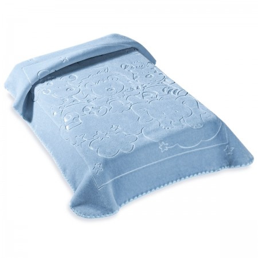Bunnybebe Κουβέρτα βελουτέ κούνιας Belpla Ster, 520 Blue (561-520-ΜΠΛΕ)