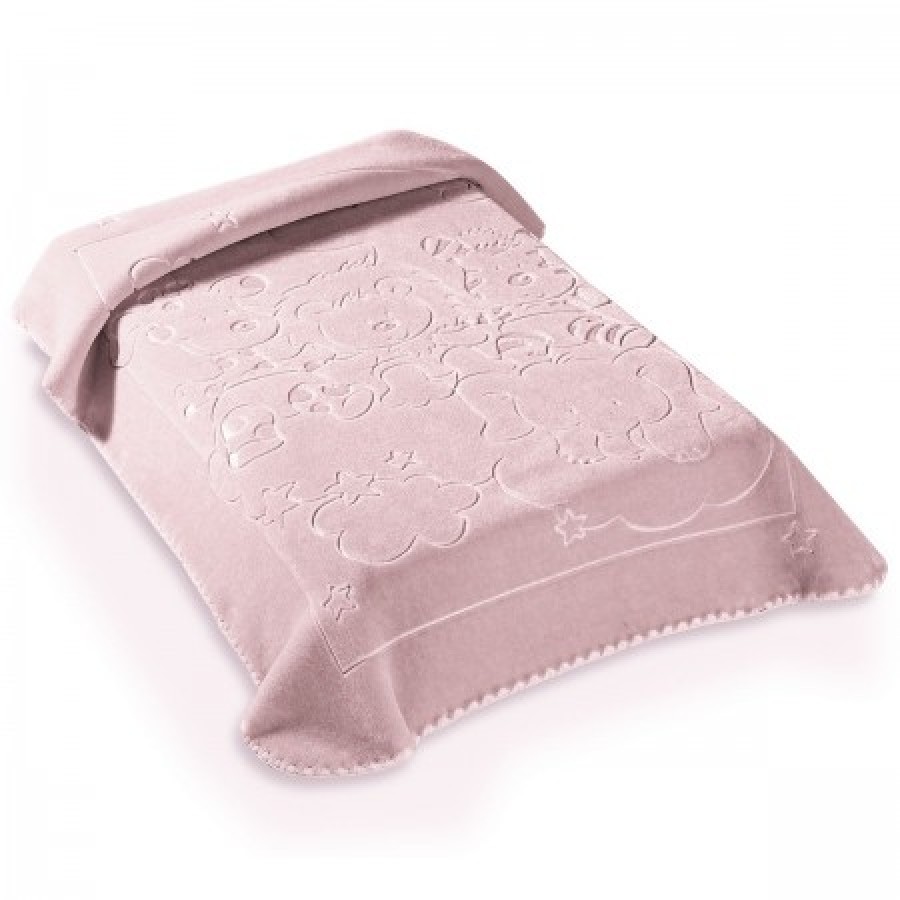 Bunnybebe Κουβέρτα βελουτέ κούνιας Belpla Ster, 520 Pink (561-520-ΡΟΖ)