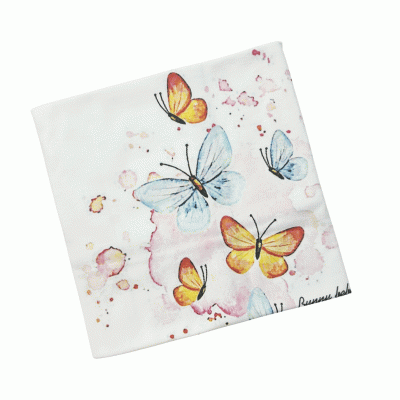 Bunnybebe Βαμβακερή κουβέρτα 90 Χ 90, Πεταλούδες (563-BUTTERFLIES)