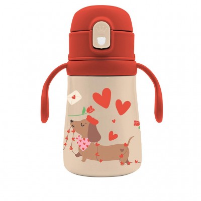 Must Παγούρι Θερμός Ανοξείδωτο 350 ml με καλαμάκι Σκυλάκι (587466)