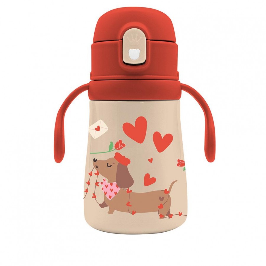 Must Παγούρι Θερμός Ανοξείδωτο 350 ml με καλαμάκι Σκυλάκι (587466)