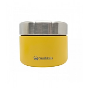 Smikkels Φαγητοδοχείο από ανοξείδωτο ατσάλι 420ml Κίτρινο (63-10026)
