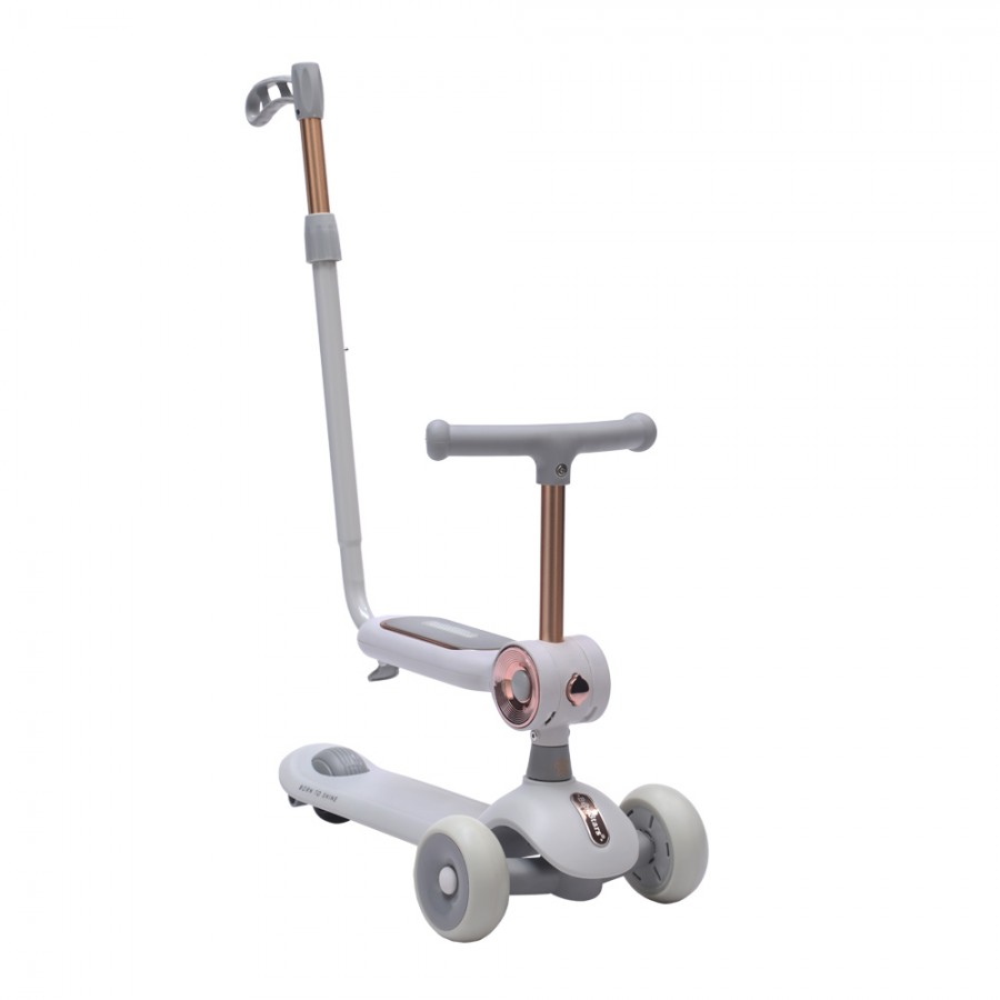 Bebestars Scooter με Λαβή γονέα Xride 3in1 Grey (672-186)