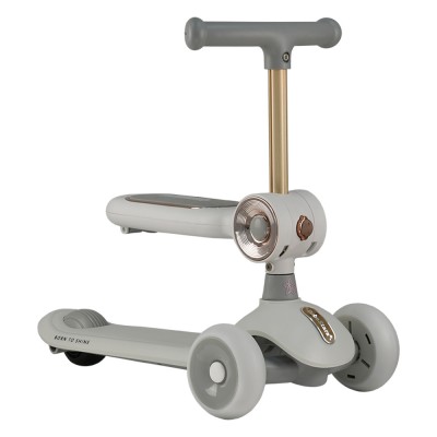 Bebestars Scooter με Λαβή γονέα Xride 3in1 Grey (672-186)