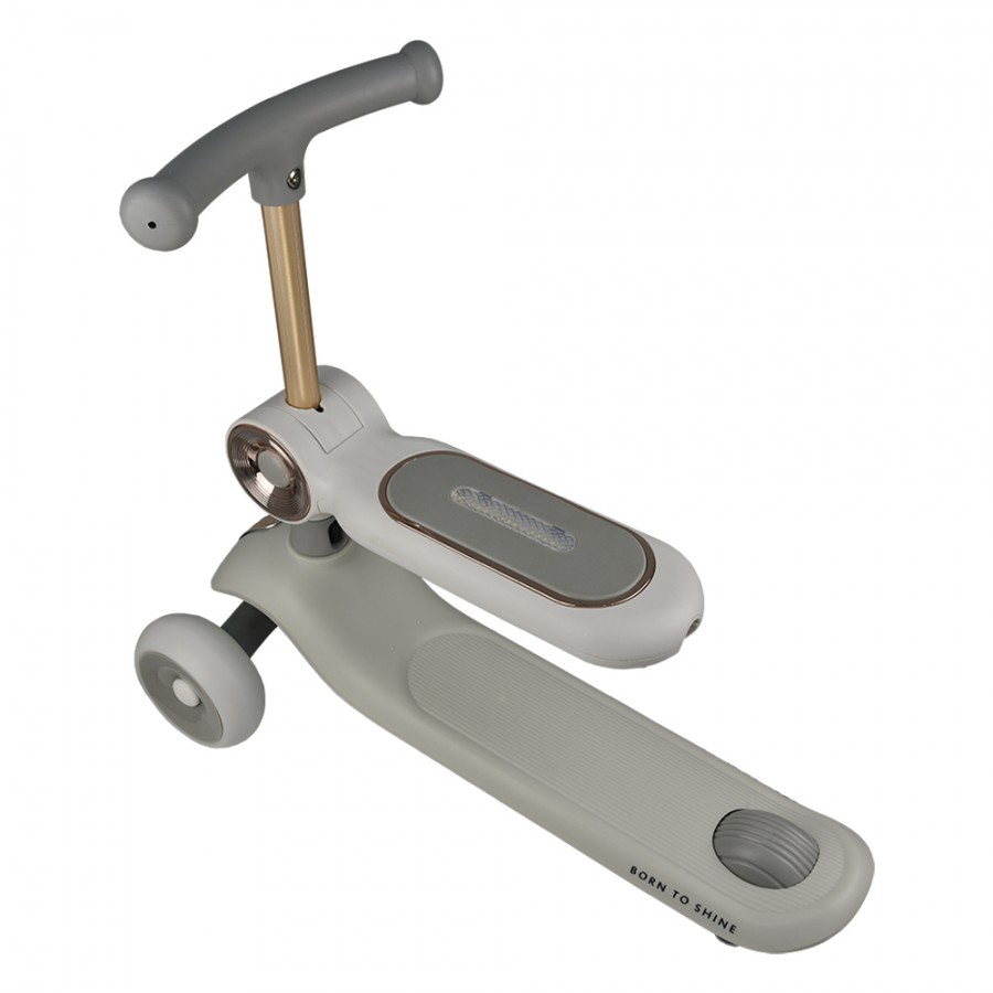 Bebestars Scooter με Λαβή γονέα Xride 3in1 Grey (672-186)
