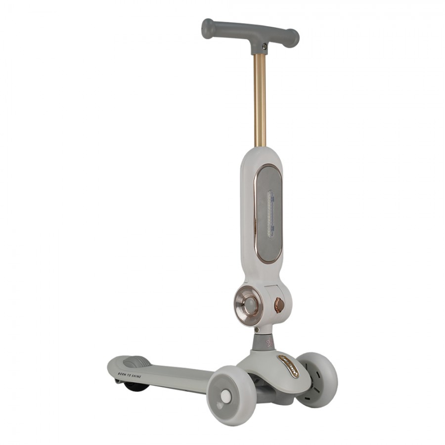 Bebestars Scooter με Λαβή γονέα Xride 3in1 Grey (672-186)