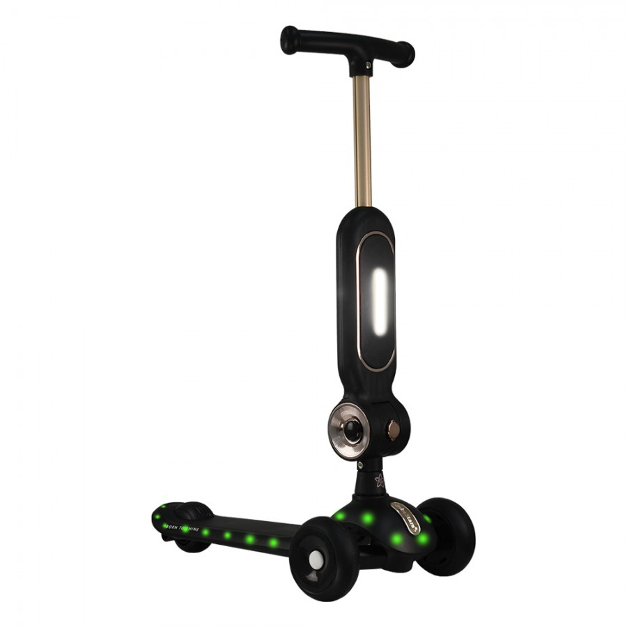 Bebestars Scooter με Λαβή γονέα Xride 3in1 Black (672-188)