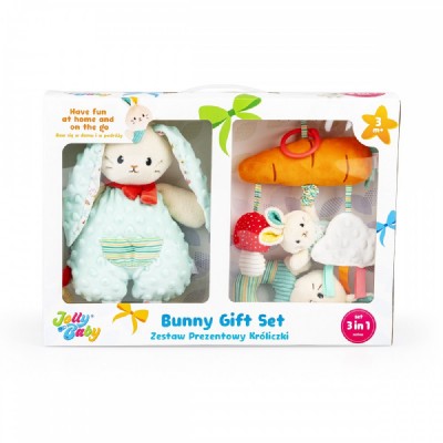 Jollybaby Σετ 3 τμχ Μαλακά Παιχνίδια Rabbit (6925783826217)