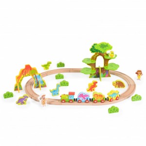 Tooky Toys  Ξύλινος Σιδηρόδρομος Δεινόσαυροι set 40 τεμαχίων (6970090047114) Tooky Toys  Ξύλινος Σιδηρόδρομος Δεινόσαυροι set 40 τεμαχίων (6970090047114)