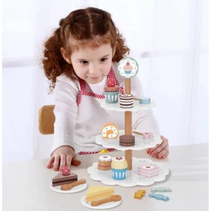 Tooky Toy Ξύλινο Dessert Stand TJ273 (6972633377924) Tooky Toy Ξύλινο Dessert Stand TJ273 (6972633377924)